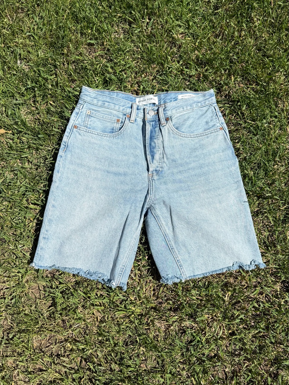 Light Blue Bermuda Denim Shorts